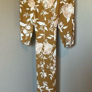 LC Lauren Conrad Orange and White Maxi Dress